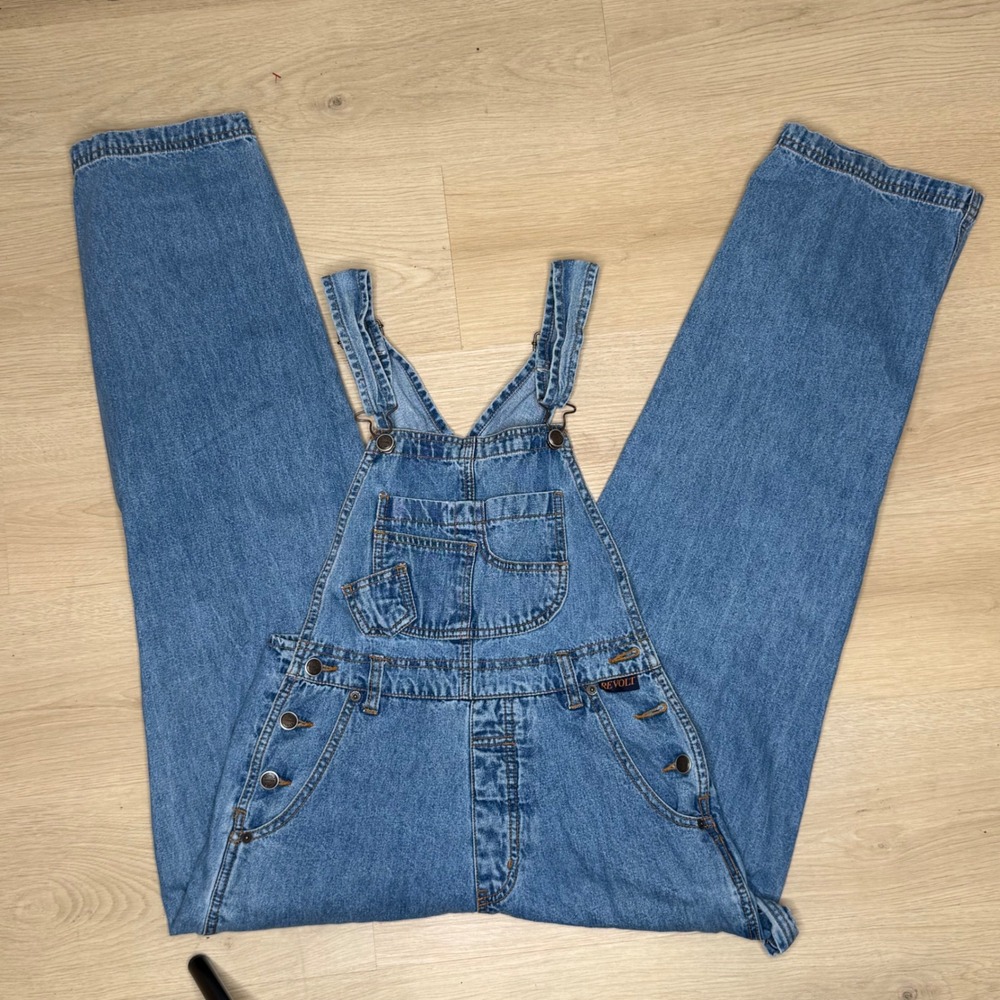 90s Revolt Denim Overalls Women S Vintage Streewear Utility Carpenter Streewear